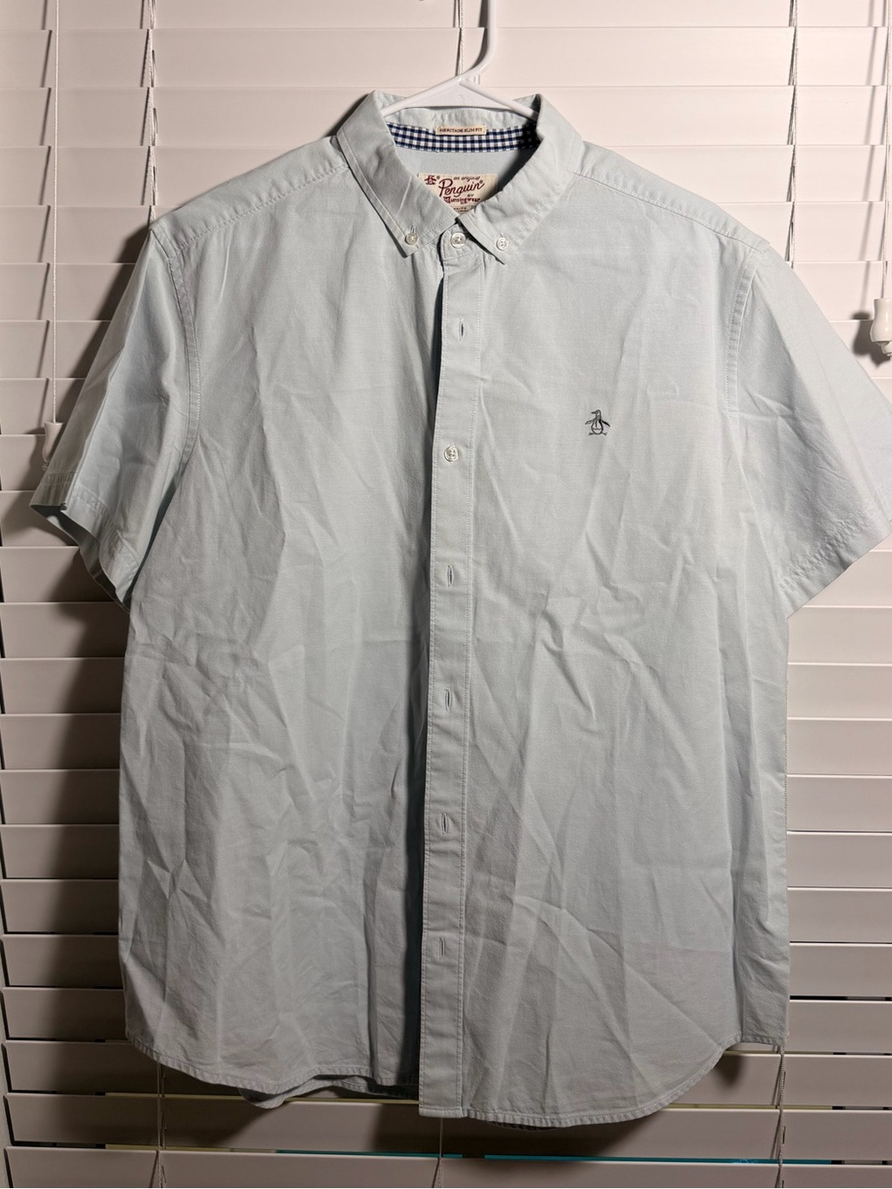 Original Penguin Light Blue Short-Sleeve Button-Down Shirt